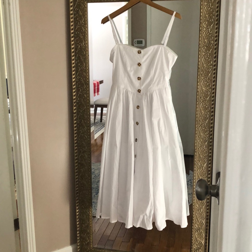 Free People white Midi Dress with Removable Straps